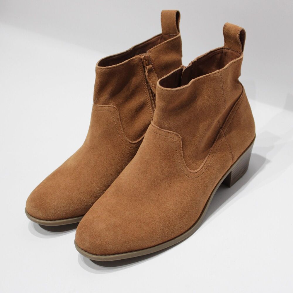 Vionic Vera Brown Suede Western Ankle Boots Booties Arch Support Women Size 10 - Picture 4 of 13